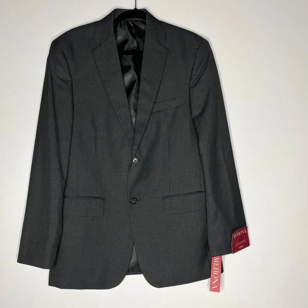 New Merona Classic Relaxed Fit Two Button Suit Jacket Men's Size 38R